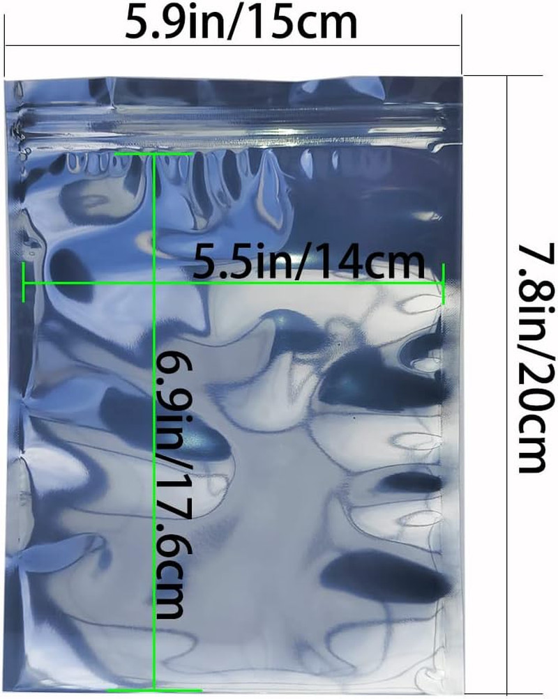 50pcs 5.9×7.8in/15x20cm Anti Static Bags, Premium Resealable Antistatic Bags for