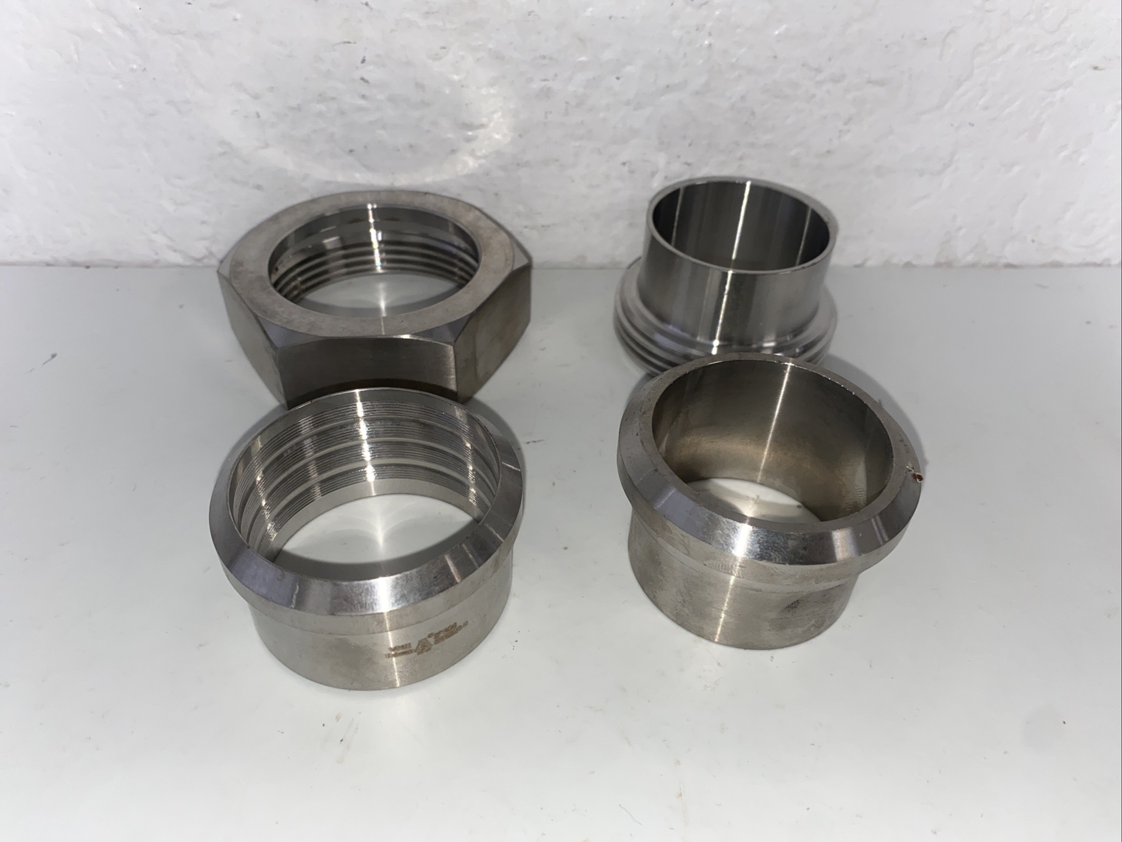 Alfa Laval 2” Bevel Seat T304 SS Hex Nut and accessories