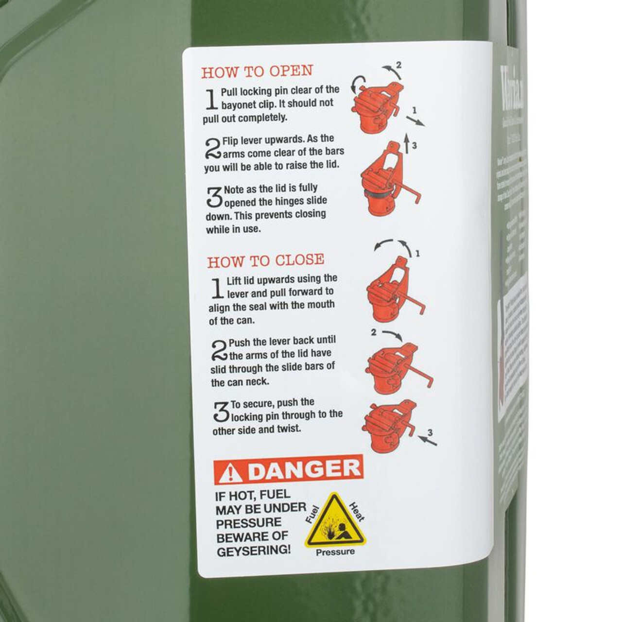 Wavian 3009 USA Leak-Proof Steel Jerry Gas Can Spout 20L w/ Nozzle Red 2-Pack