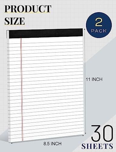 Legal Pads 8.5 x 11 White Note Pads 8.5 x 11 In 2 Pack Notepads 8.5 x 11 Writ…