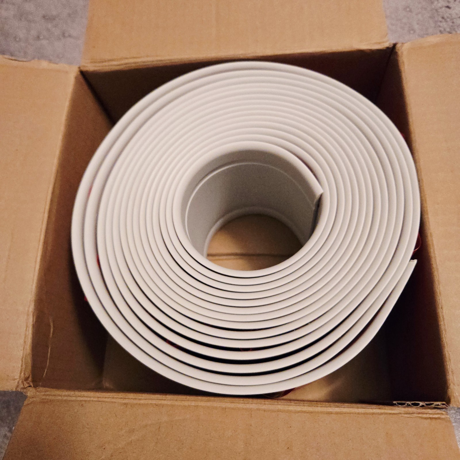 Proflex Vinyl Wall Base Baseboard Trim 4.25″ x 20 Ft Flexible Self Adhesive Gray