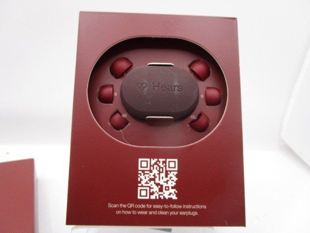 Hears BURGUNDY BREEZE Premium earplugs Noise Reduction 17 decibels 25 dB NIB