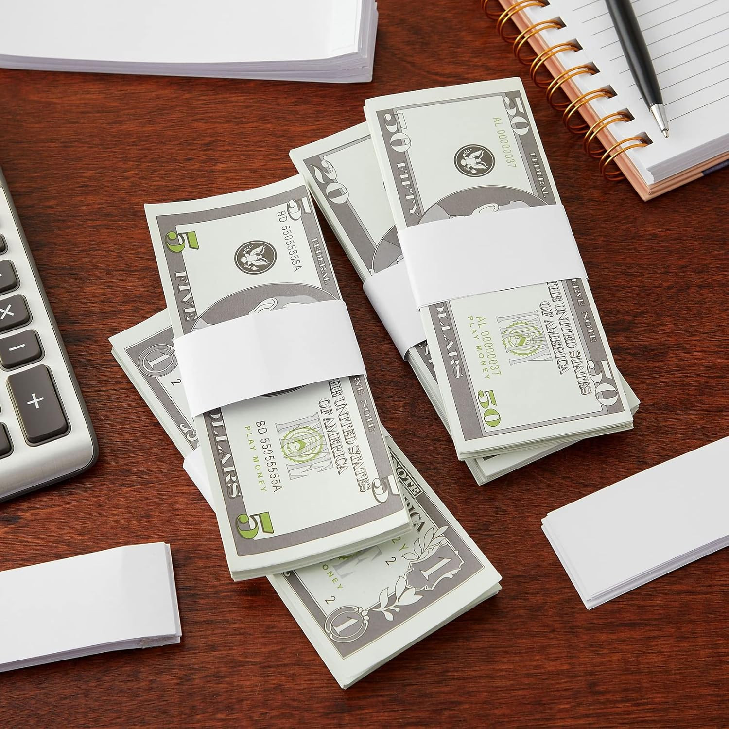 Juvale Money Bands – Secure Bundling & Cash Wrappers – Customizable Blank Curren
