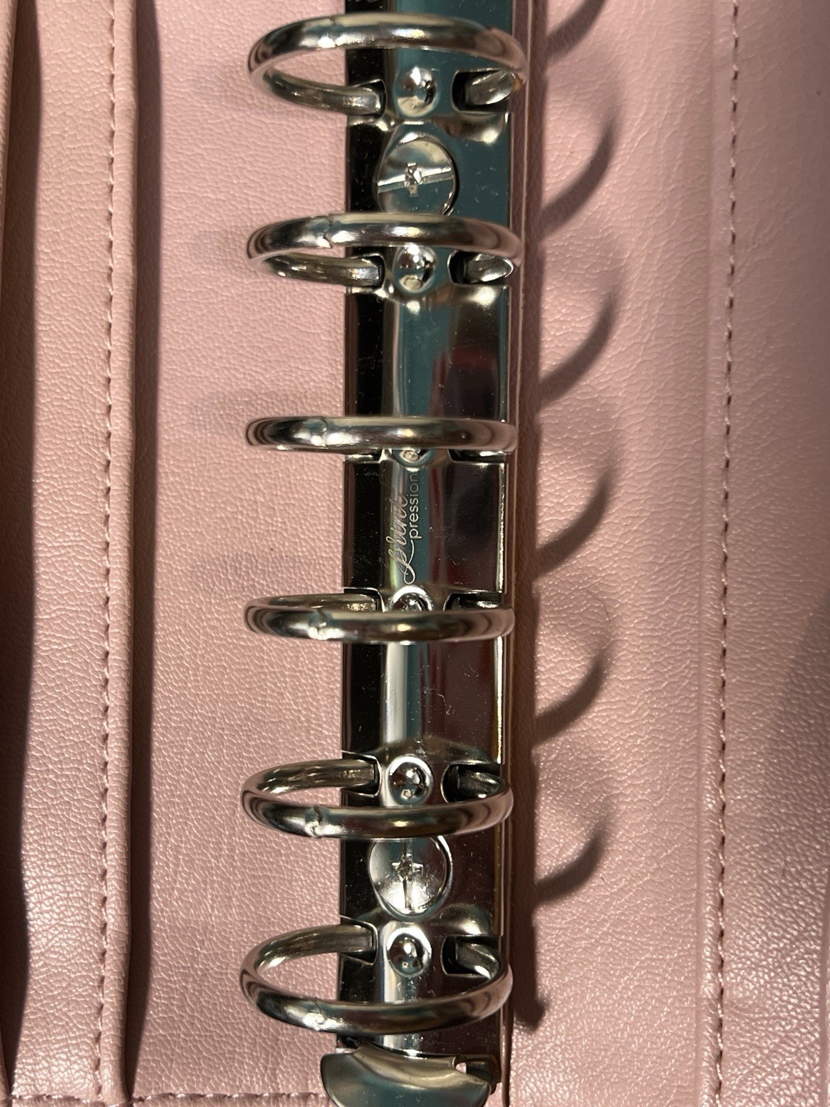 Print Pression Pocket Size Textured Blue & Pink Rings Planner Organizer NEW!!!