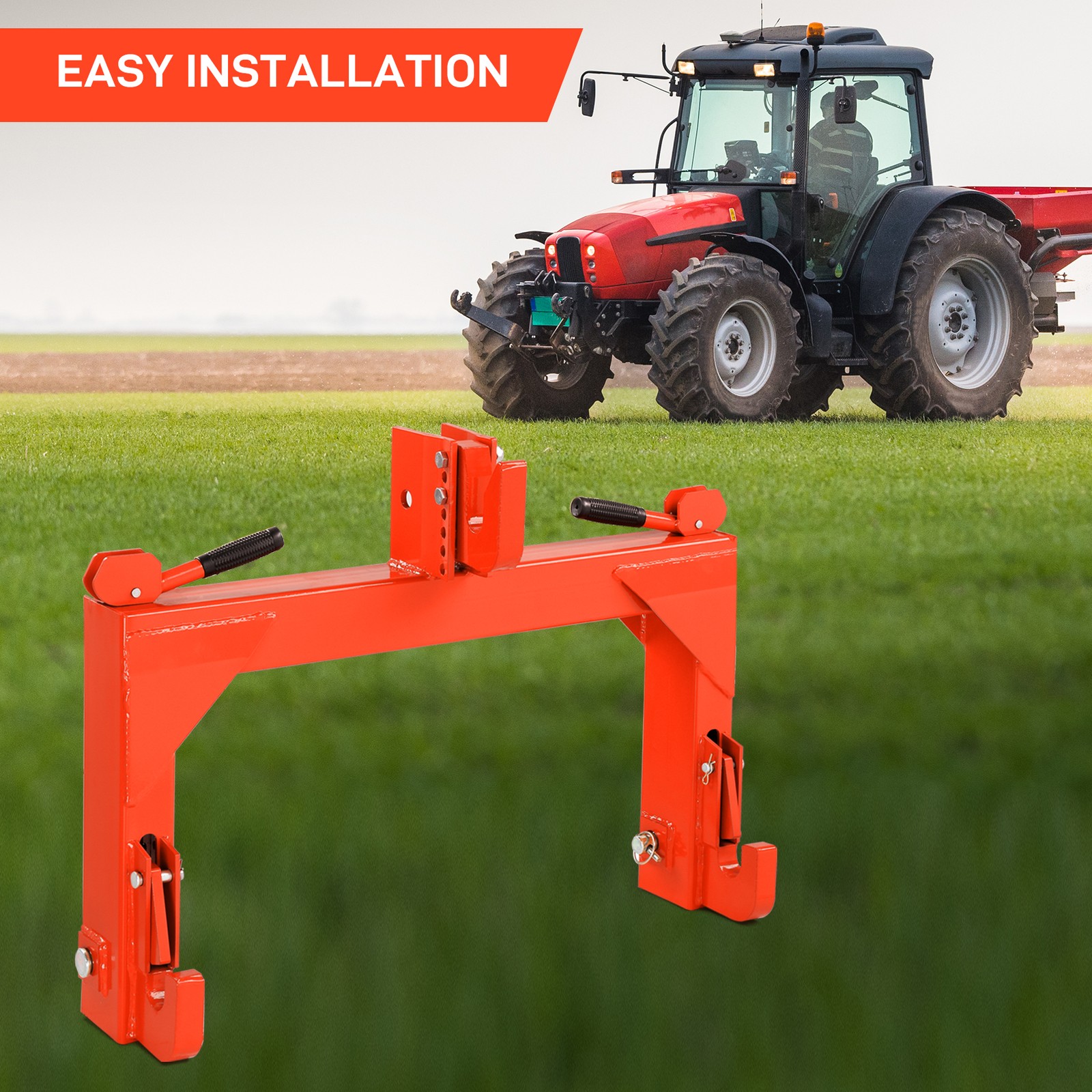 3 Point Quick Hitch Adapter Attach For Category 1 & 2 Cat 1 Cat2 Tractor 3000lb