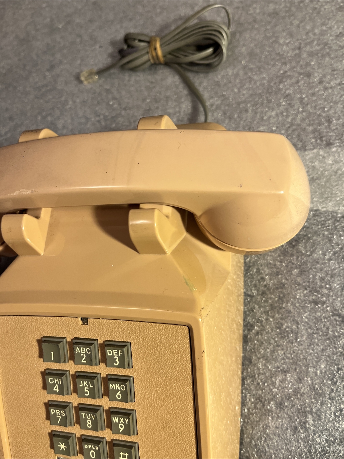 ITT RFC-SLT Light Beige Vintage Push-button Dial Defense Telephone (Tested)
