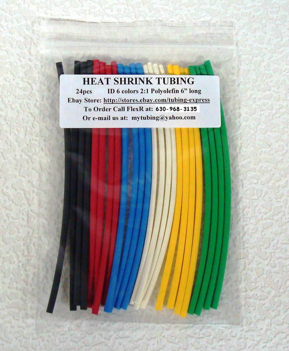 1/2″ – 1″ Heat Shrink Tubing – 24pcs 6″ long – Shrinkable Sleeve, Shrink Wrap