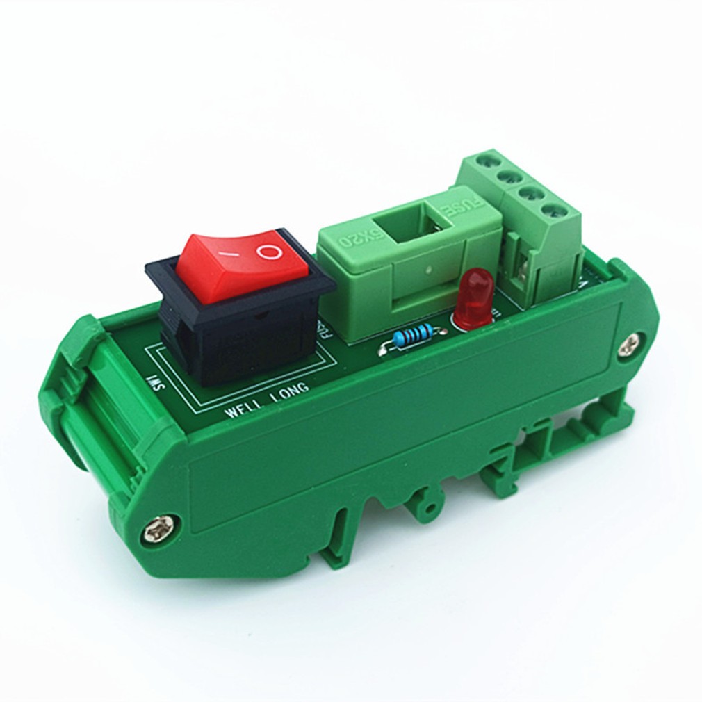 DIN Rail Mount 1 Position Switch DC Power Distribution Strip Module