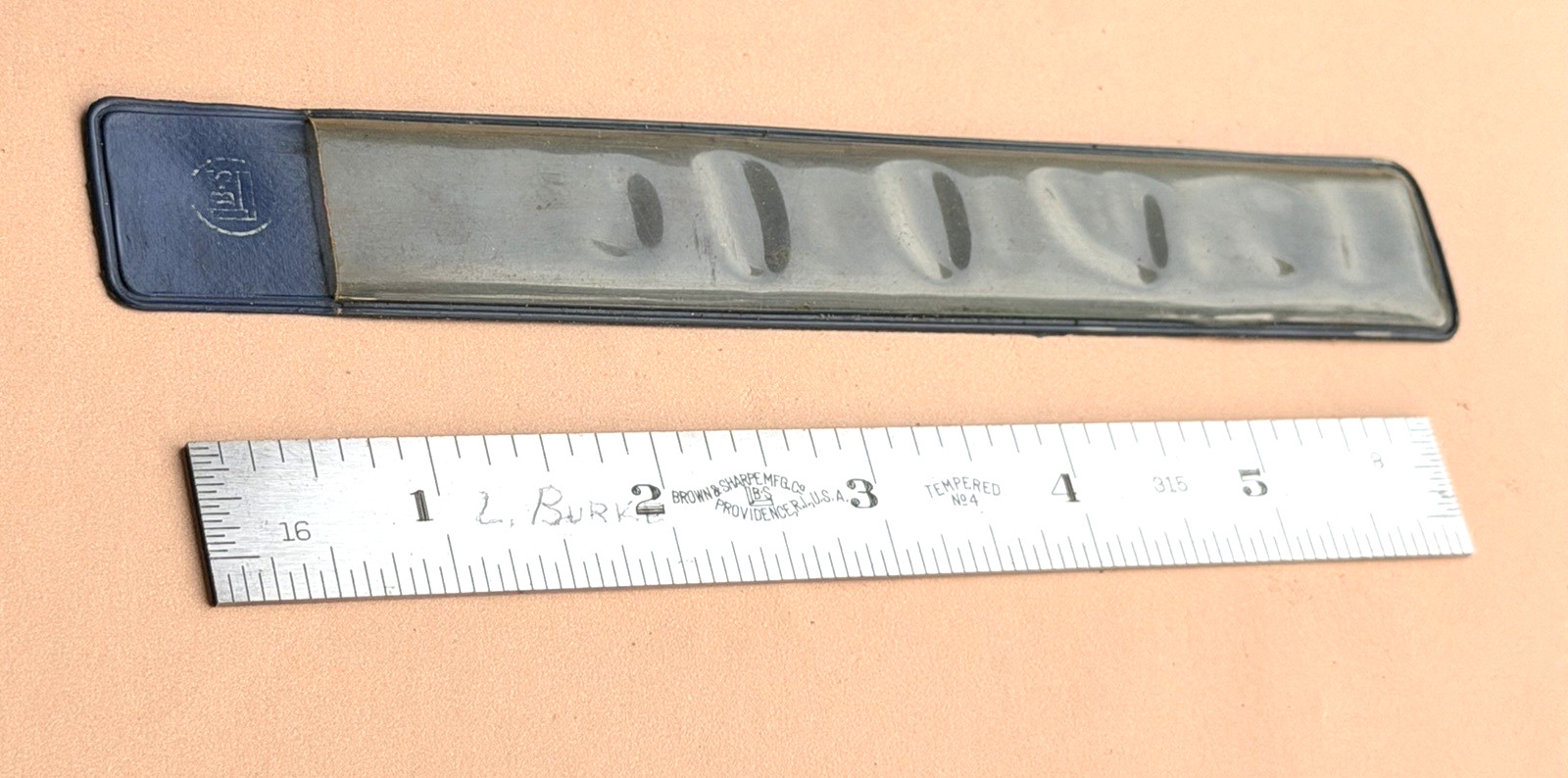 Brown & Sharpe No.315 6” Long Spring-Tempered Steel Rule W/Inch Grad. USA Made
