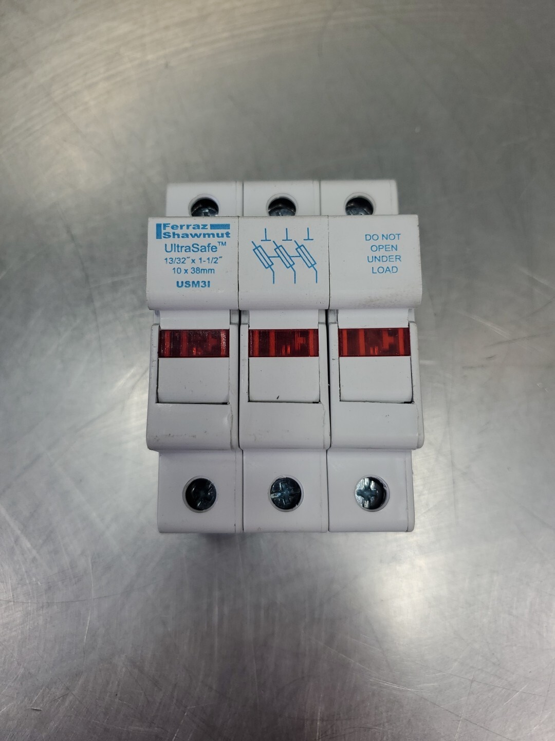 Ferraz Shawmut USM3I Y219073 Fuse Holder w/3-A60Q20-2 Fuses. 4D-30