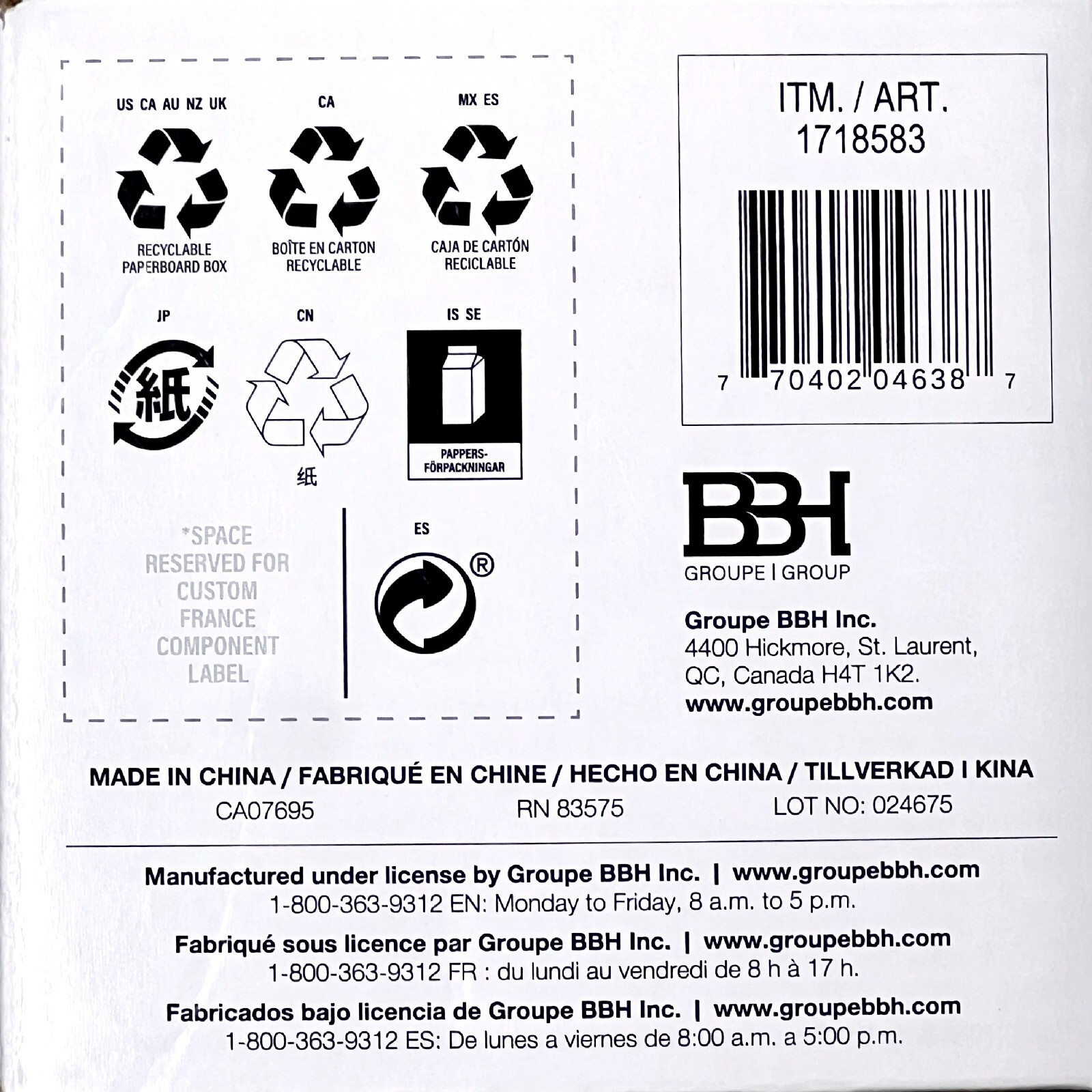 1718583, BBH Spring Work Gloves Latex Coated Multicolor 10 Pairs, 770402046400