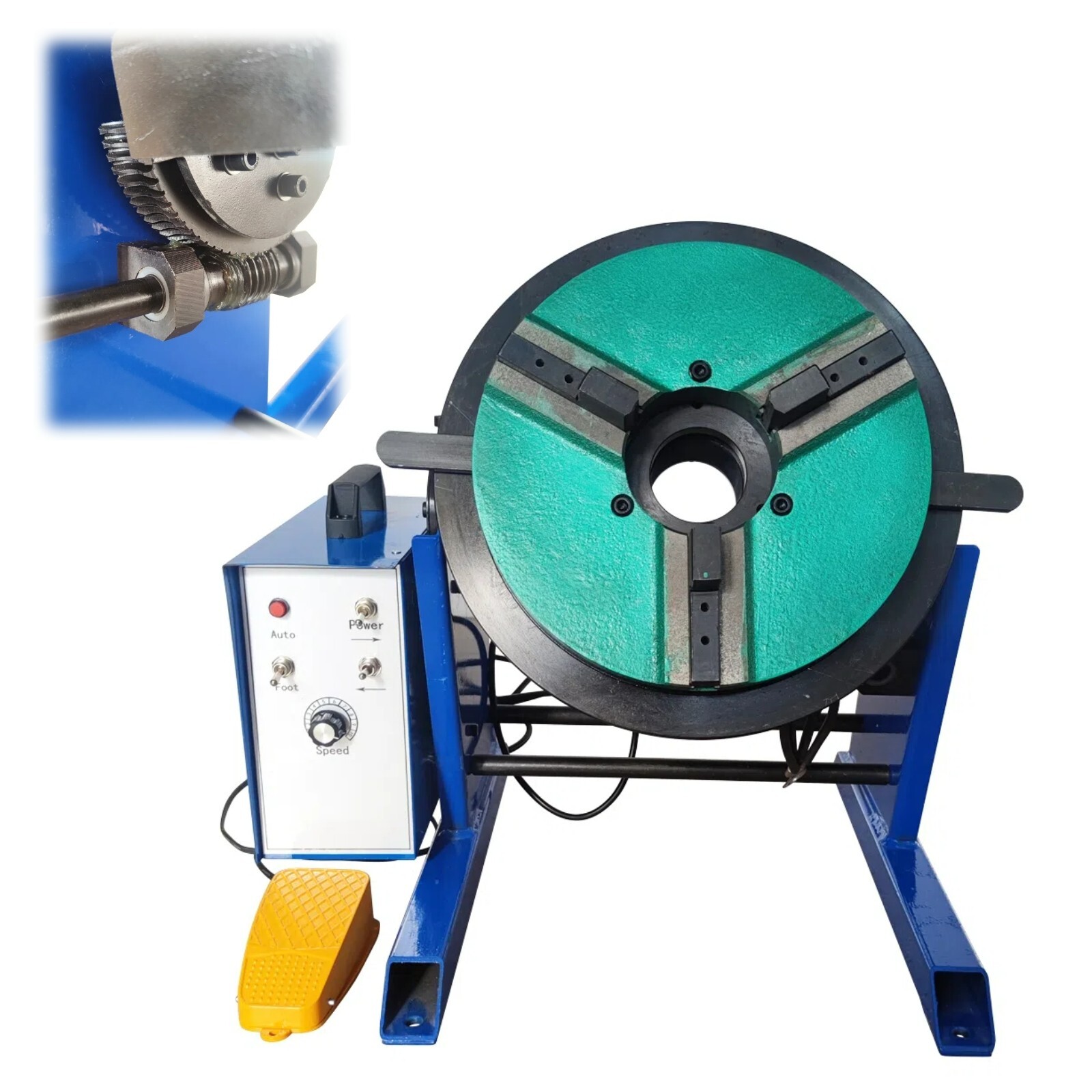 100Kg High Precision Manually Flip Welding Positioner Turntable with 300mm Chuck