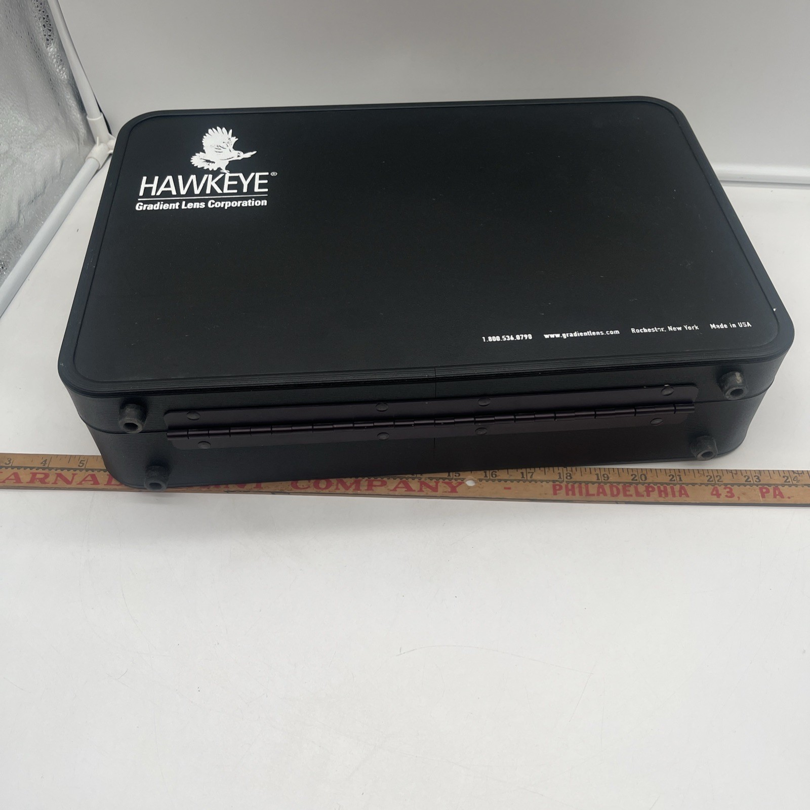 Hawkeye Black Aluminum Borescope Carrying Case ONLY w/keys Blue Foam Cutout