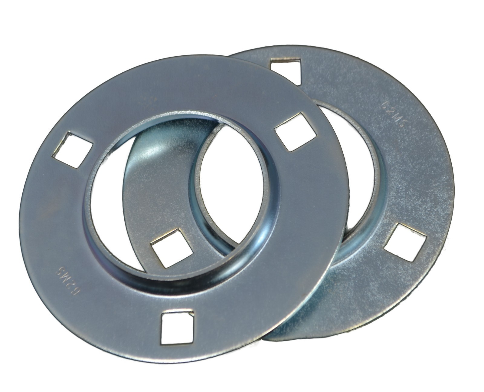 72MS PF207 Round 3 Bolt Pressed Steel Bearing Flanges (Sold in Pairs)