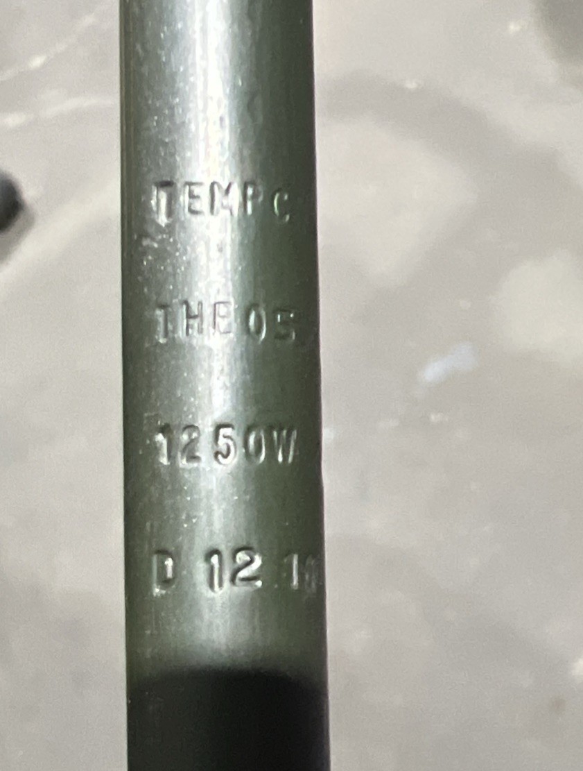 🔥TEMPCO 188-259-07 7HE05977 1250W 480V Heating Element, NEW, Free Shipping🇺🇸
