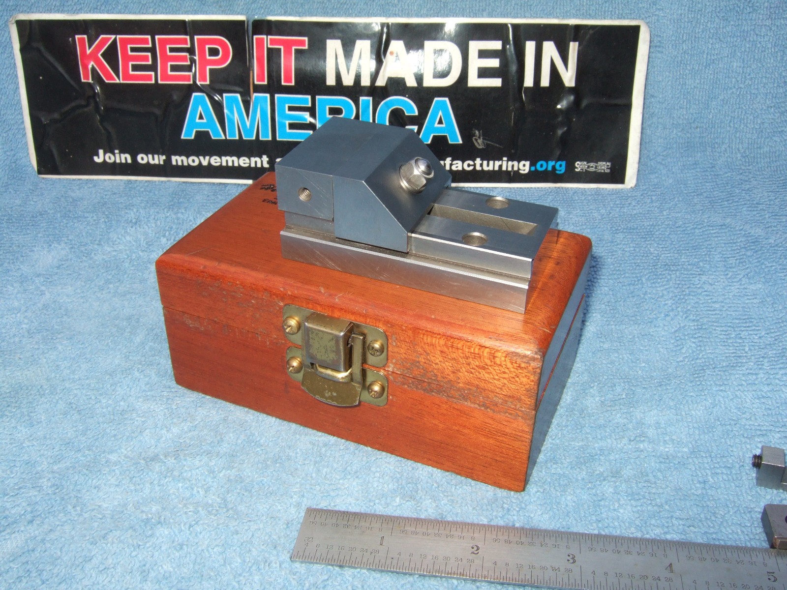 HERMANN SCHMIDT USED 2b GRIND VISE V0-1-1/2a TOOLMAKER MACHINIST CASEw/WRENCH
