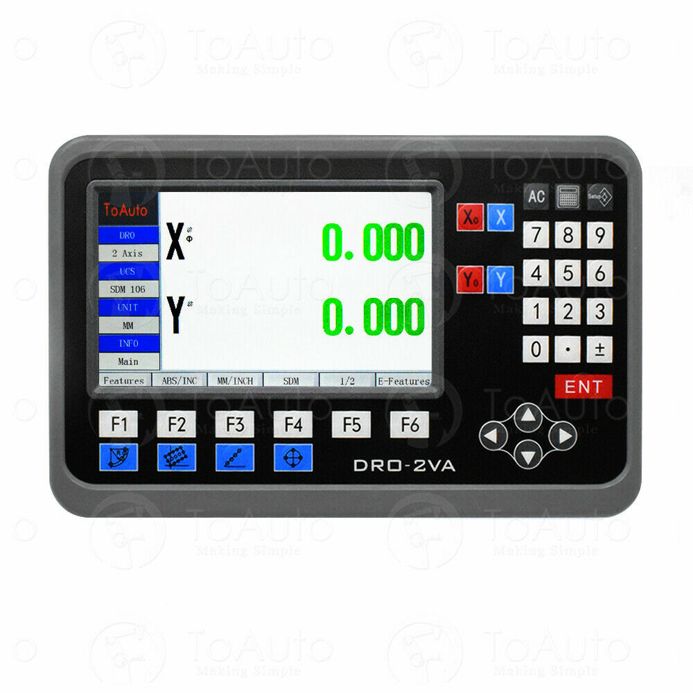 2 Axis LCD Digital Readout DRO 10″ 40″ Glass Linear Scale Encoder Sensor kit