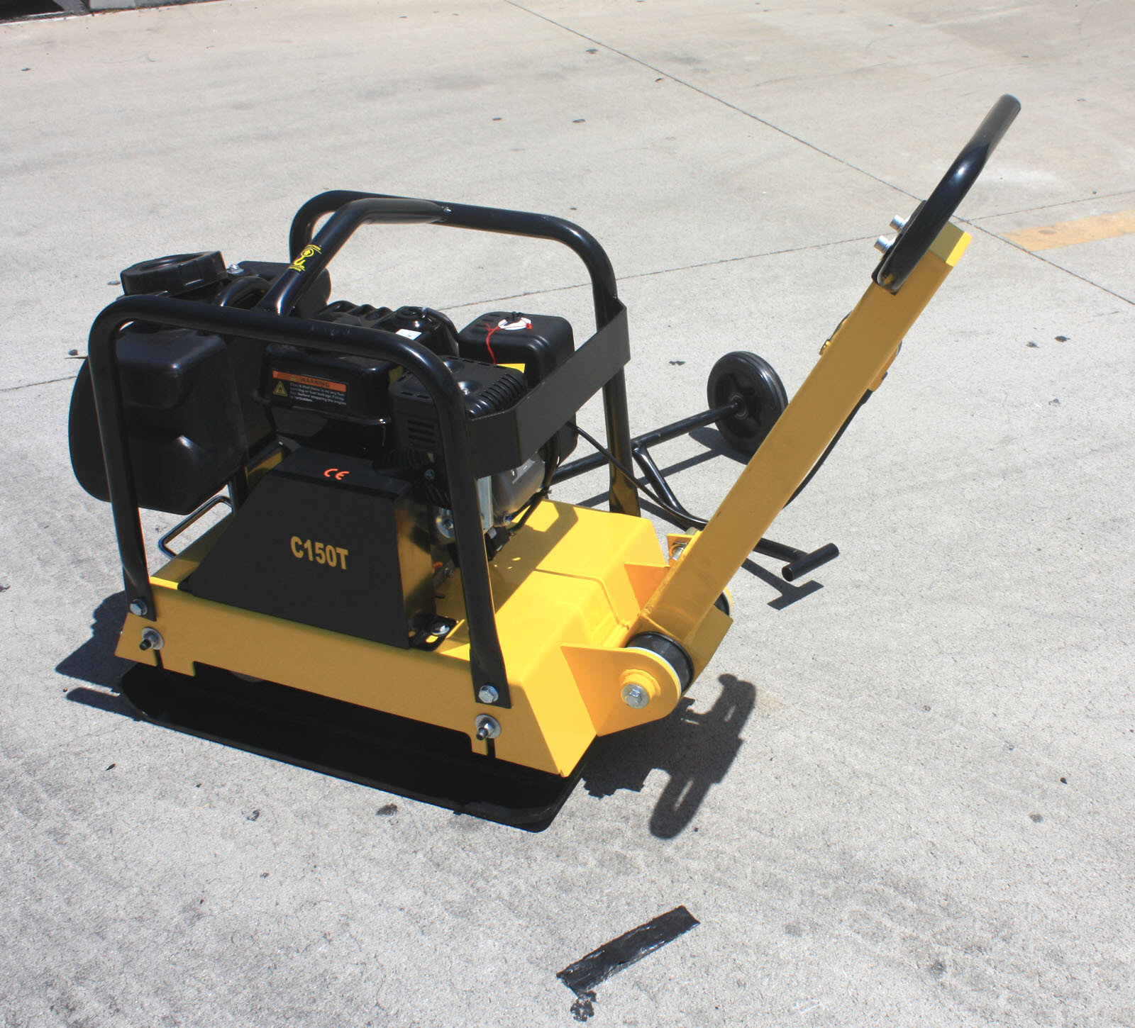 Heavy Duty Large Plate Walk Behind Vibratory Dirt Plate Compactor Rammer w/ Tank