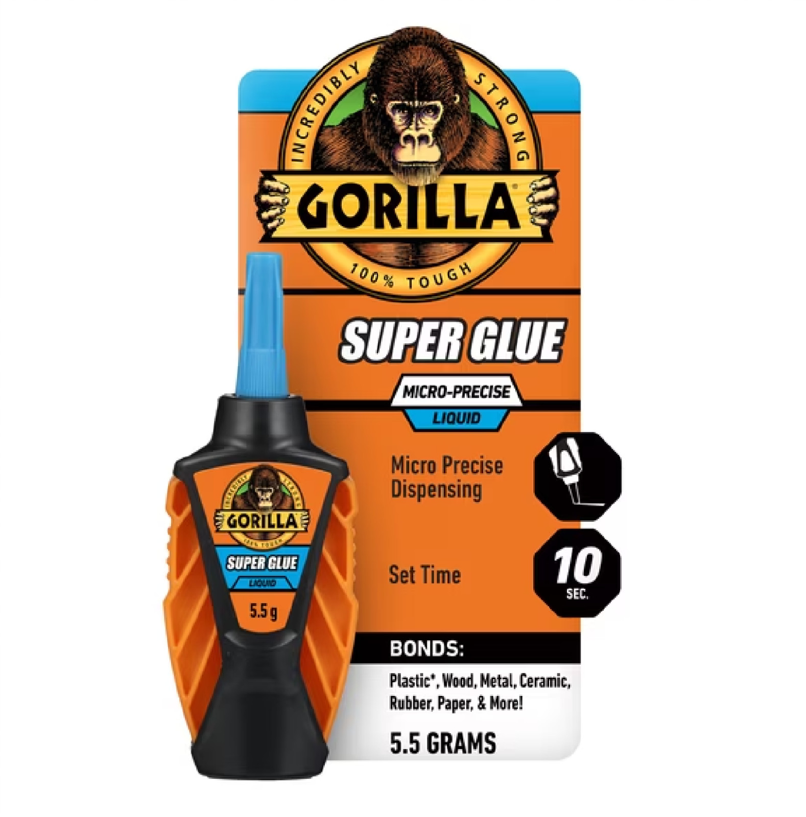 Gorilla Micro Precise Super Glue, 5 Gram, Clear, (Pack of 1)