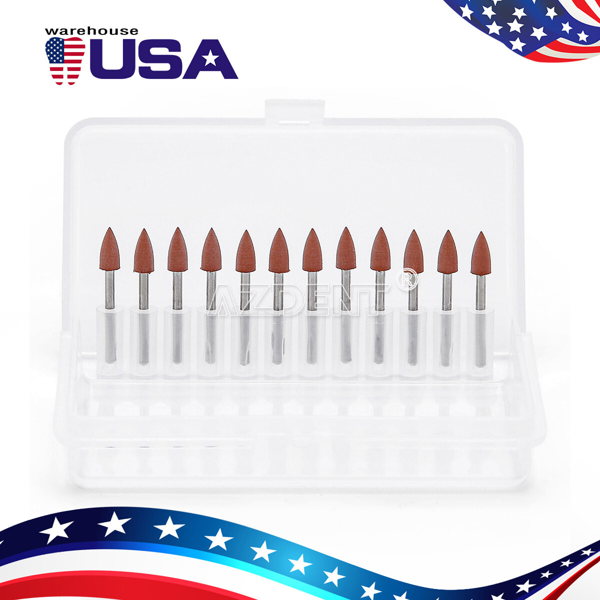 Dental Brownie Polishers Friction Grip FG Burs Mini Points 1.6mm 12pcs /Box