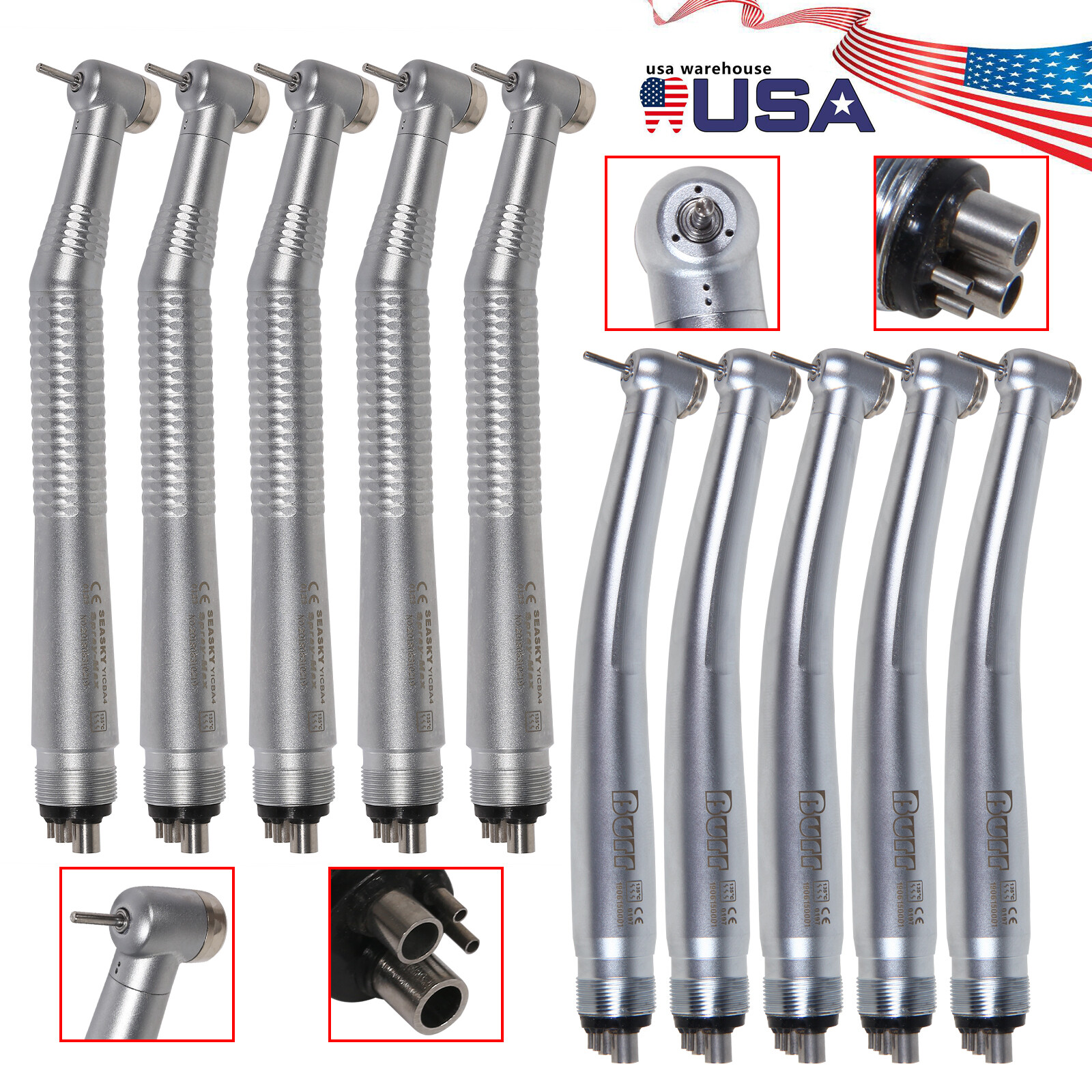 1/10 Turbina NSK PANA MAX Style Dental Fast High Speed Handpiece 4 Hole U3BM KYZ