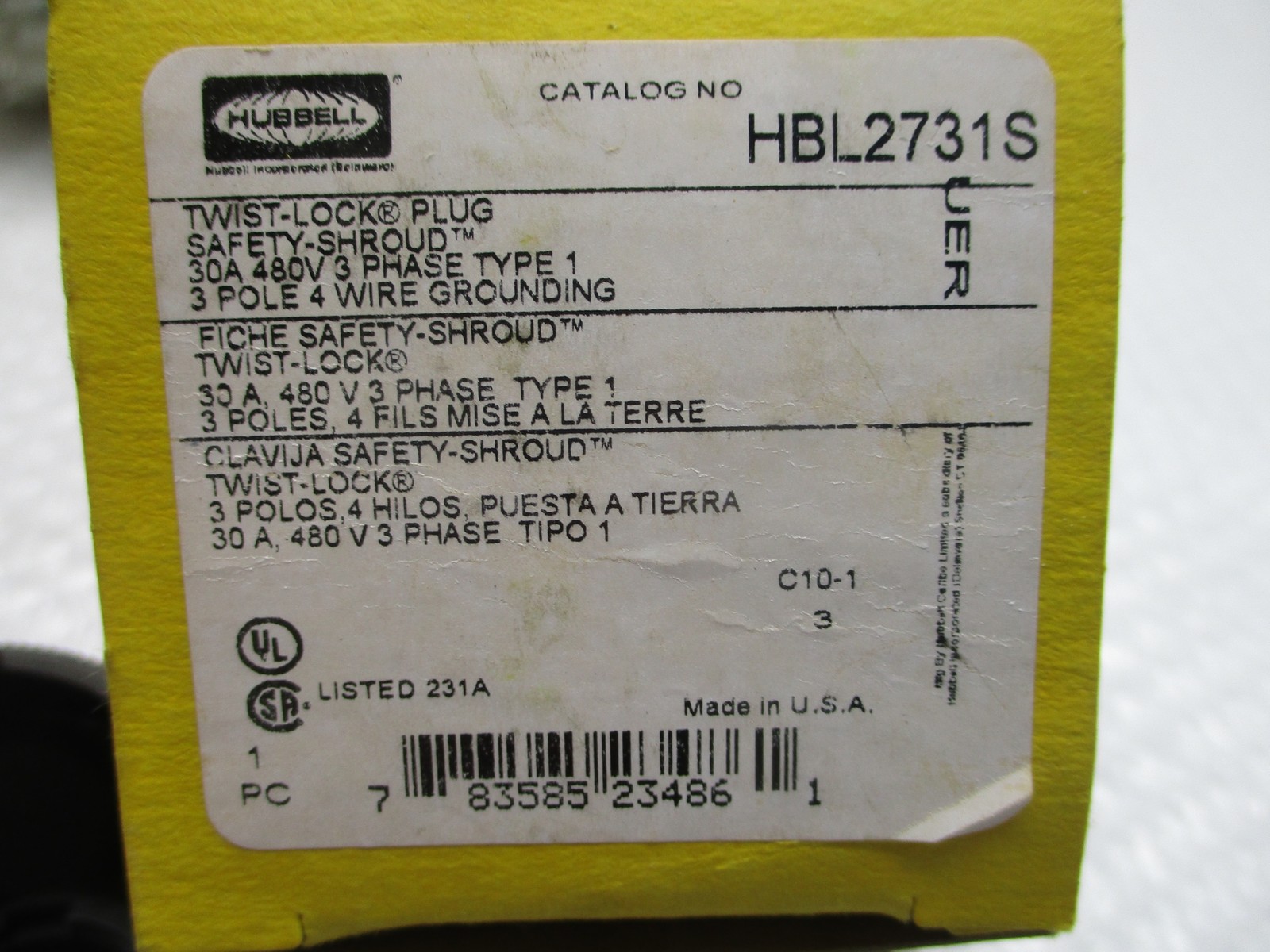 HUBBELL HBL2731S PLUG NSMP
