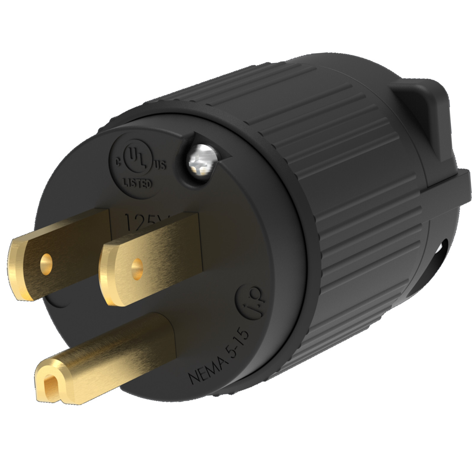 Male Extension Cord Replacement Electrical End Plugs 15A 125V 3 Prong Heavy Duty
