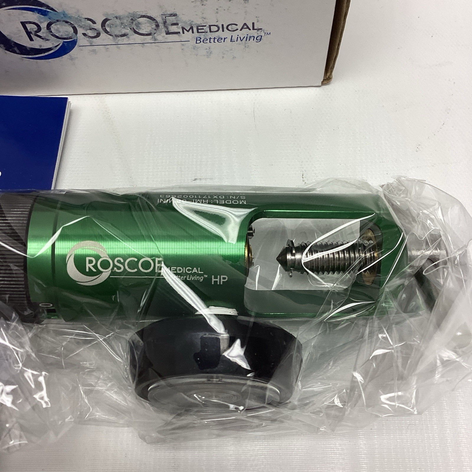 Roscoe Medical RMI-08MINI Oxygen Tank Regulator 0-8 LPM CGA-870 New in Box