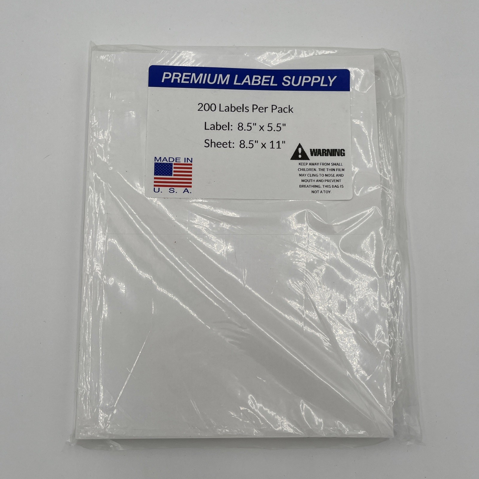 1000 Premium Label Supply 8.5″ X 5.5″ Half Sheet Self Adhesive Shipping Labels