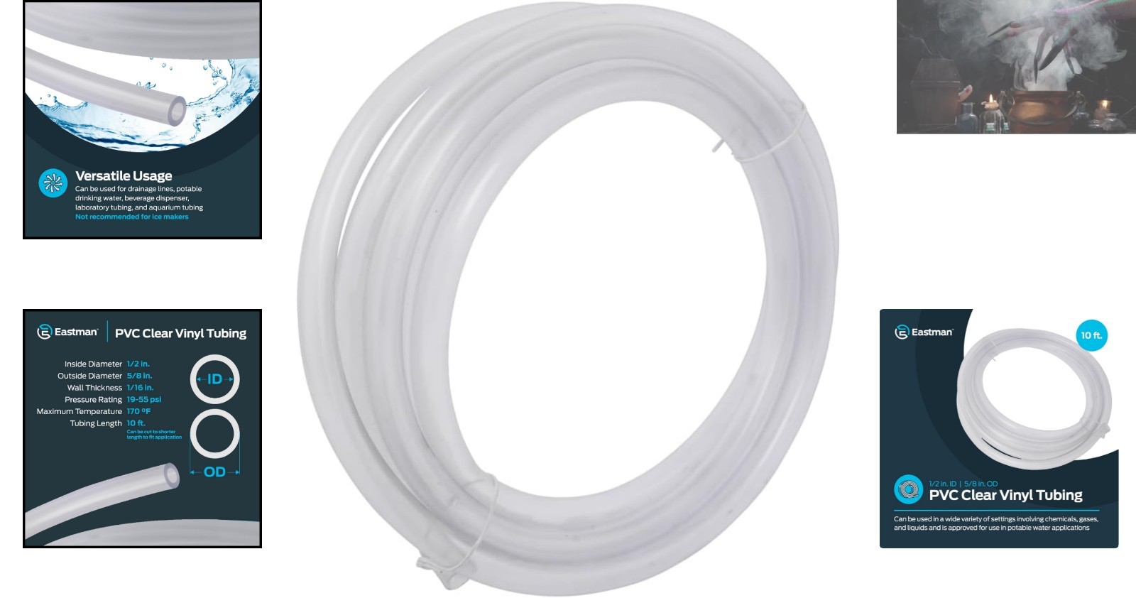 Durable 10ft Clear Vinyl Tubing – Perfect for Potable Water & Low-Pressure Lines