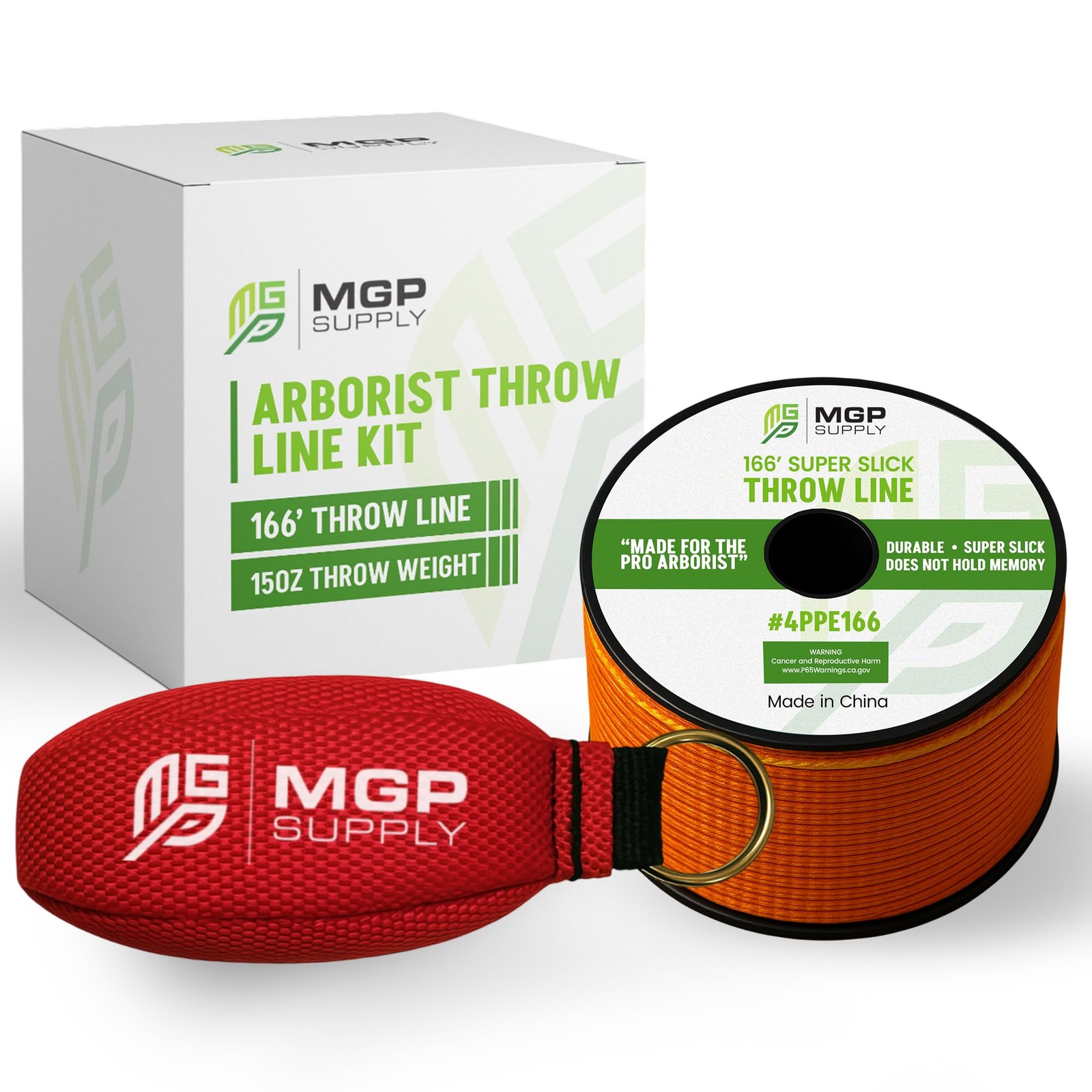 MGP SUPPLY Arborist Throw Line Kit | 15oz Throw Weight & 166ft Rope | Ultra S…