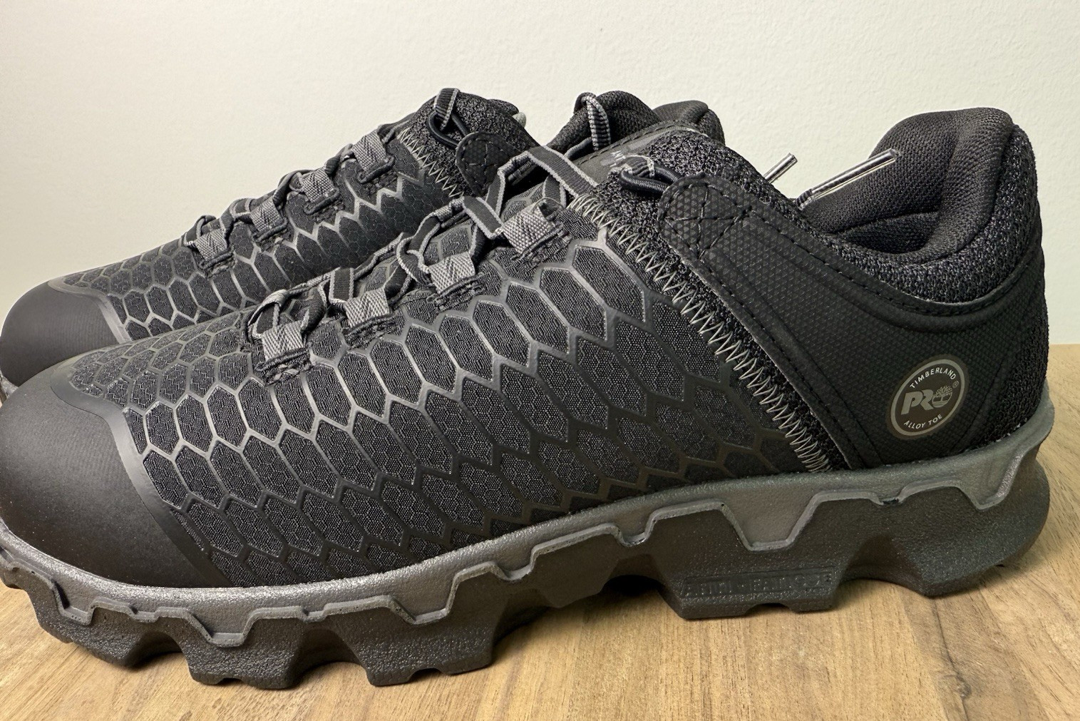 Timberland PRO Powertrain Sport Work Sneakers Mens Black Alloy Toe NIB