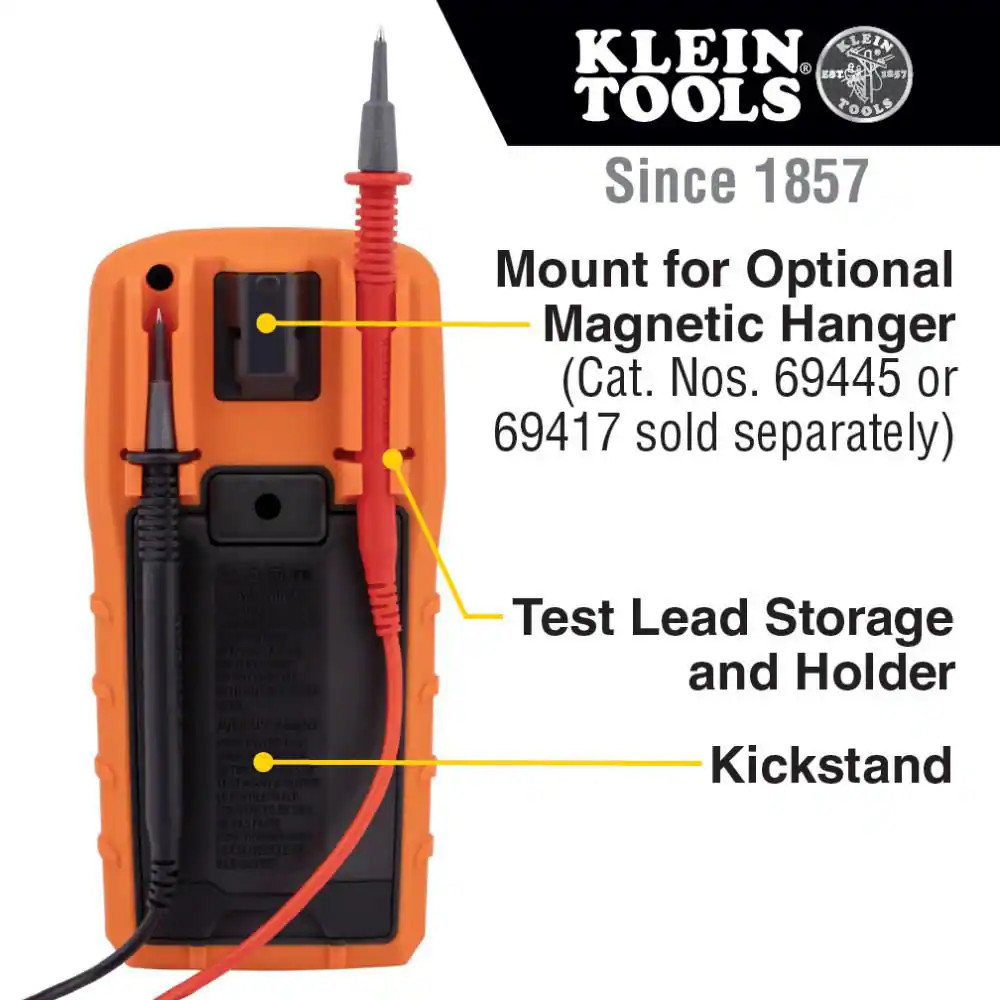 1000-Volt Digital Multi-Meter, TRMS Auto-Ranging, Temp, Low Impedance