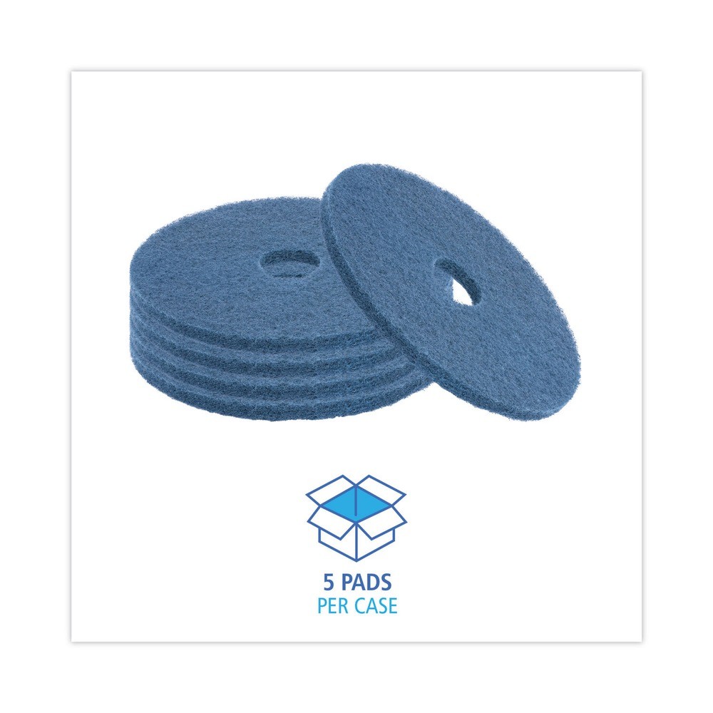 Boardwalk 4020BLU 20″ Dia Scrubbing Floor Pads – Blue (5/CT) New
