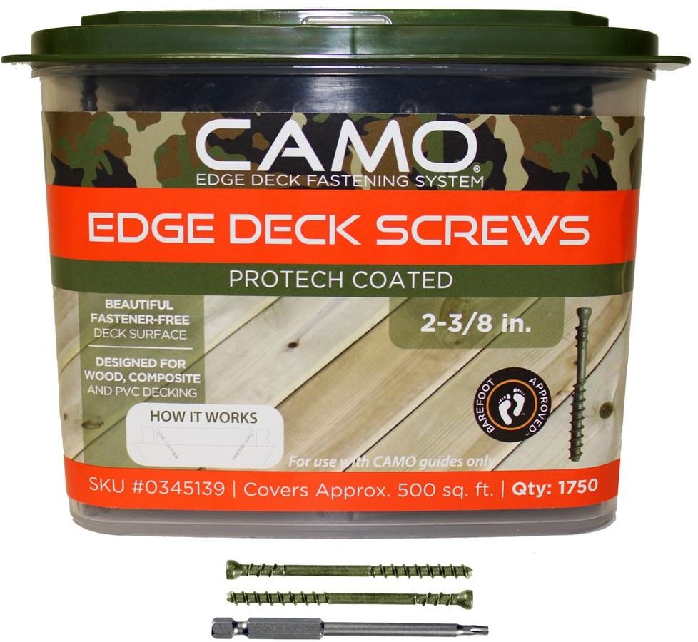 CAMO Trimhead Deck Screws 1750-Count 2-3/8 in. ProTech Coated Lumber Hardwood