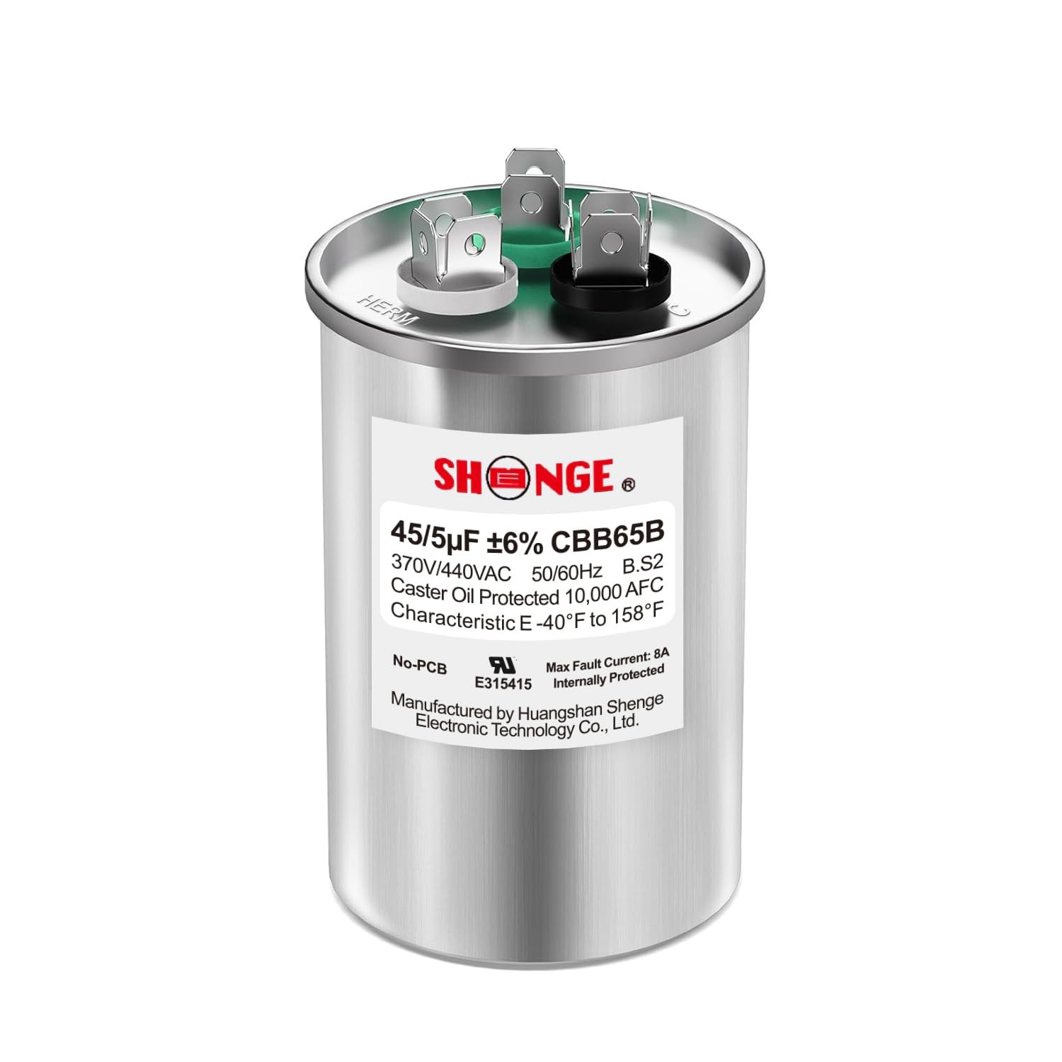 45+5uF 45/5 MFD ±6% 370V/440V CBB65B AC Capacitor, Dual Run Round Capacitor…