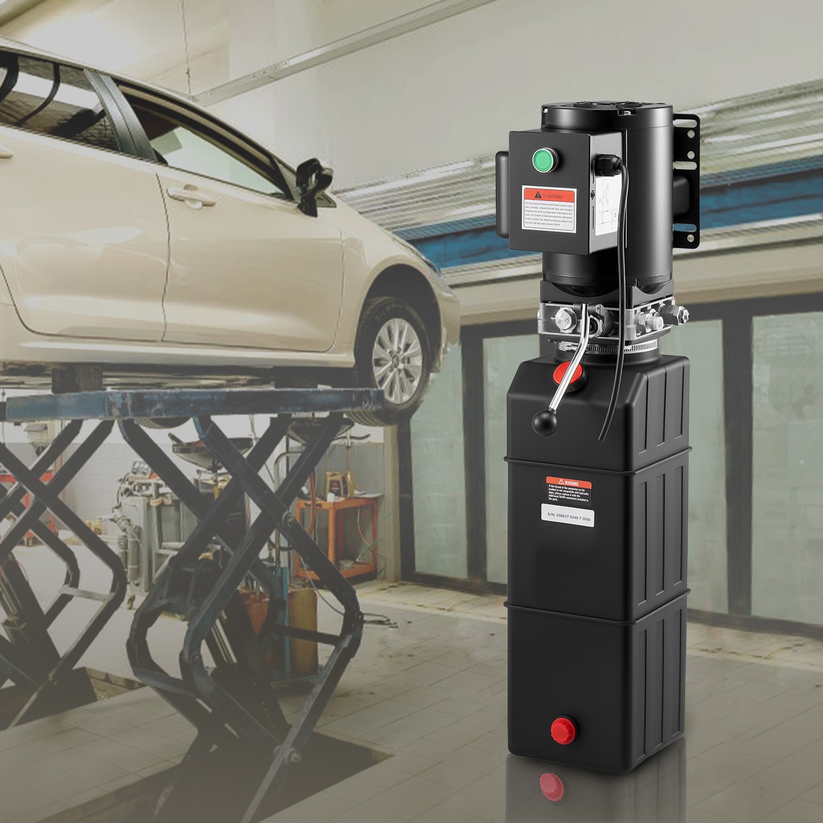Uimoso Hydraulic Power Unit AC 220-240V 15 Quart Single Acting System