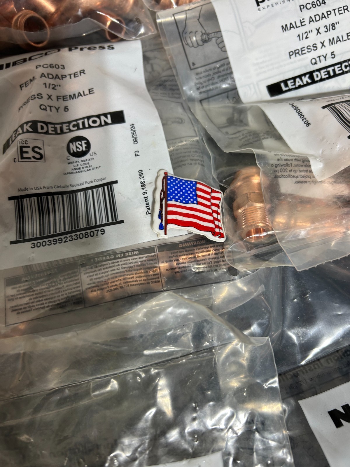 NIBCO VIEGA PROPRESS 1/2″ COPPER FITTINGS QTY (120) NIB *USA+GER*