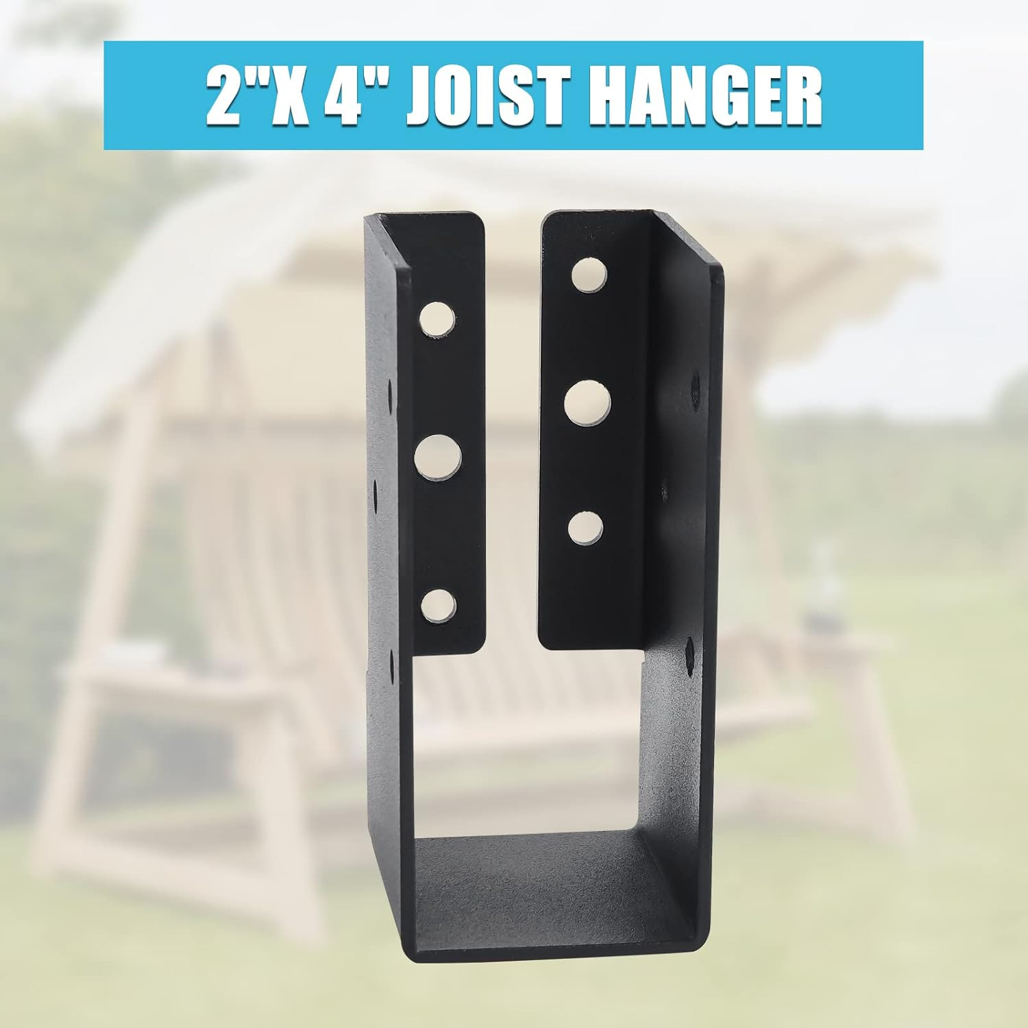 Concealed Joist Hangers, 24 Pcs of 2″X4″Outdoor Concealed-Flange，Q235 Steel Plat
