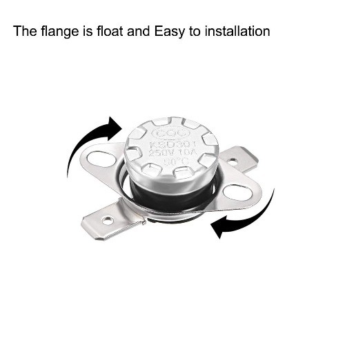 KSD301 90°C 194°F 10A Normally Closed N.C Adjust Snap Disc Number of Items: 2