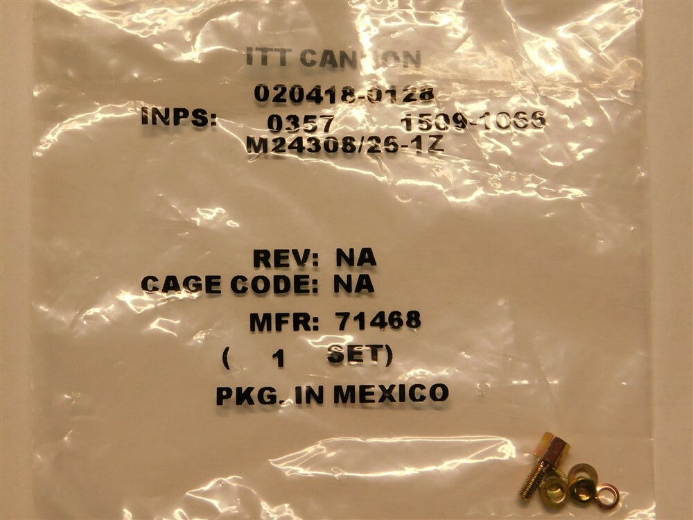 10 ITT Cannon M24308/26-1Z / D20418146 Amplimite D-Sub Connector Hardware