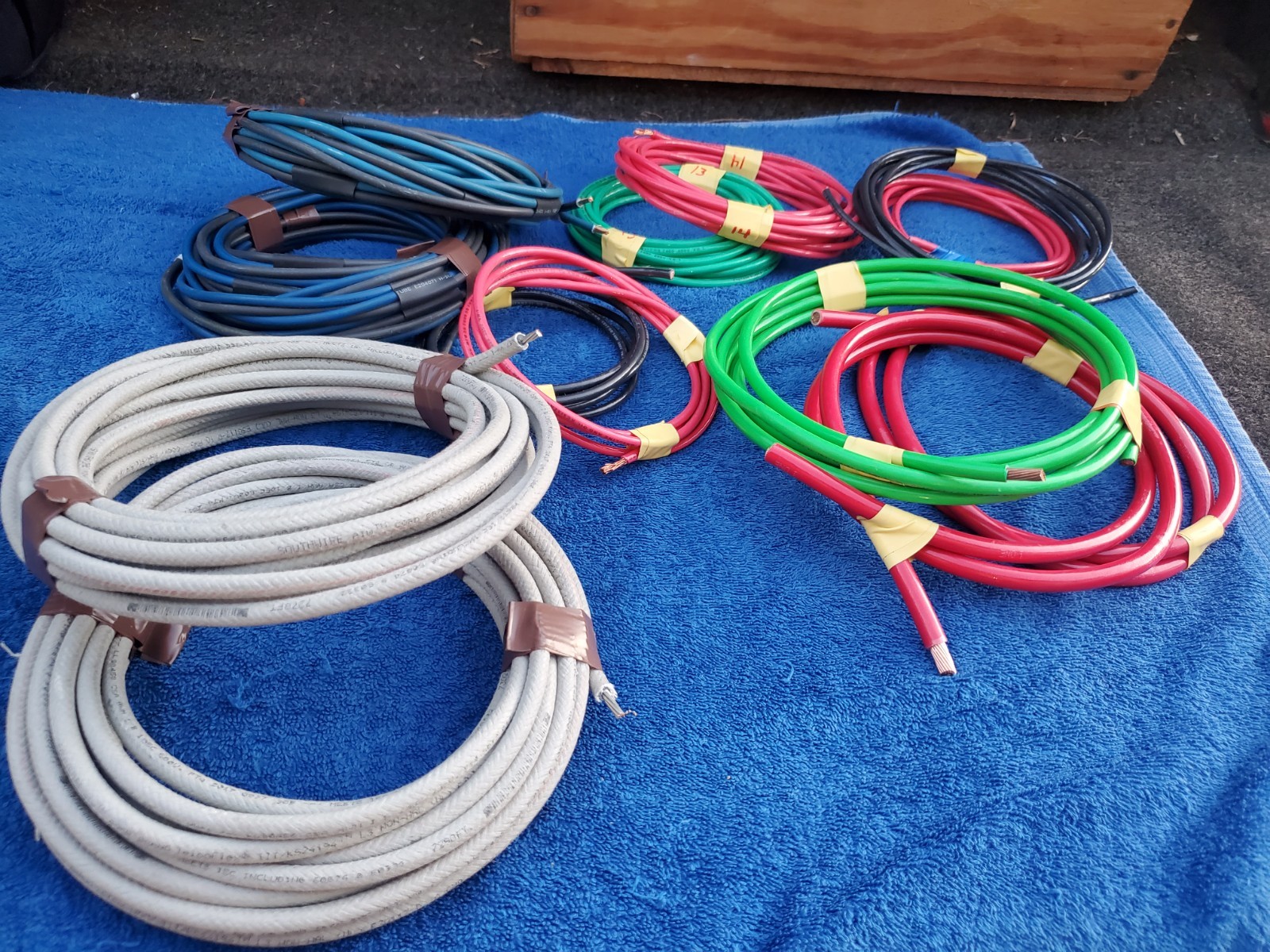 Mixed Lot Power Wire 9 Lbs Stranded Copper Insulated THHN THWN 10,6,4 Awg