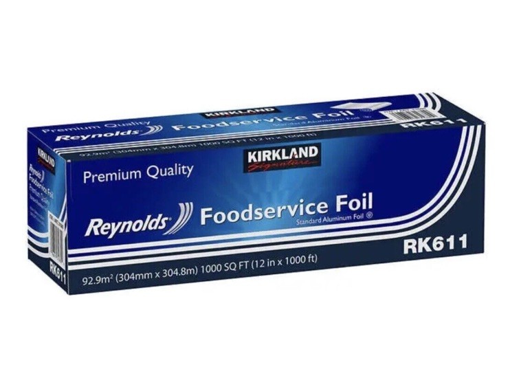 Kirkland Signature Reynolds Foodservice Aluminum Foil Roll RK611 12″ X 1000 ft