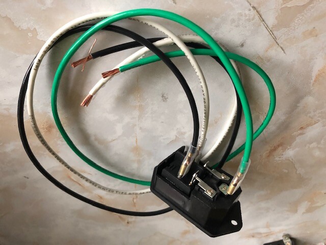Wired assembled Power Socket with Fuse Switch 3 Pin IEC320 C14 USA PLug