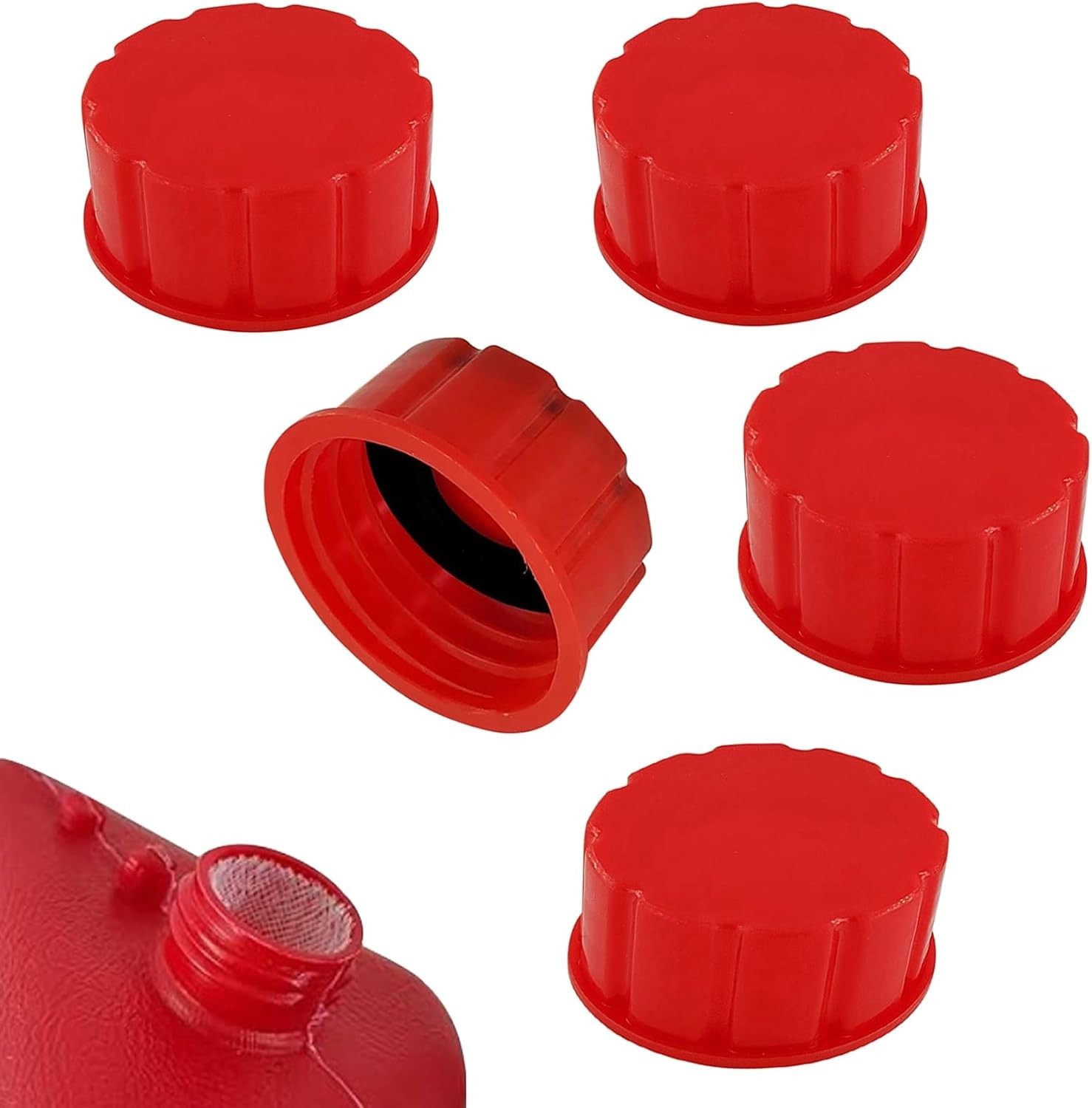 Upgrade Your Fuel System – 5 Pack Gas Can Cap Replacement for 1-5 Gallon Tanks