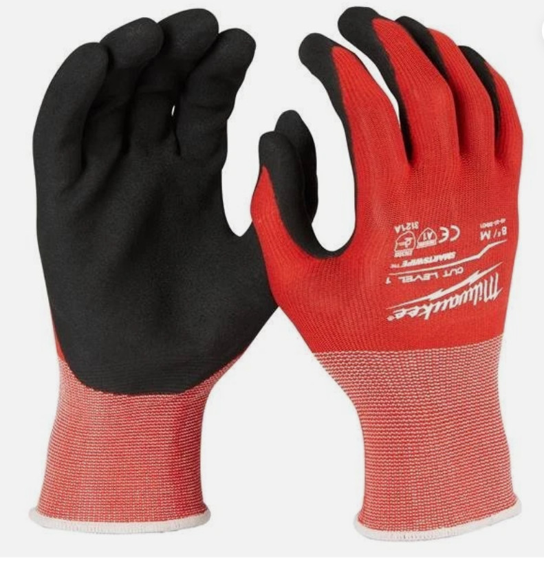 X-Large Red Nitrile Level 1 Cut Resistant Dipped Work Gloves (12-Pack)