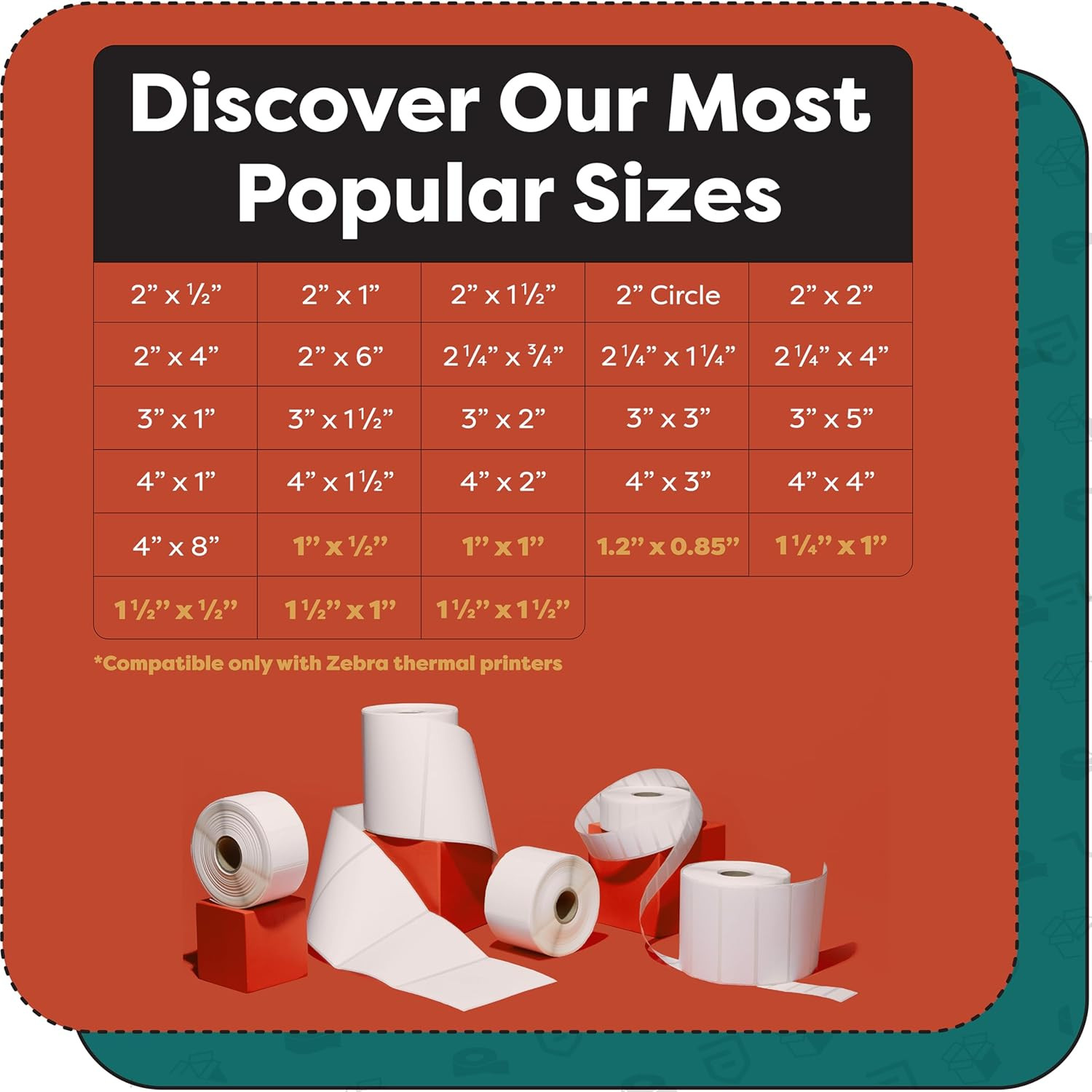 1.5″ X 0.5″ Direct Thermal Labels (28200 Count, 12 Rolls) | Barcode Stickers, Fi