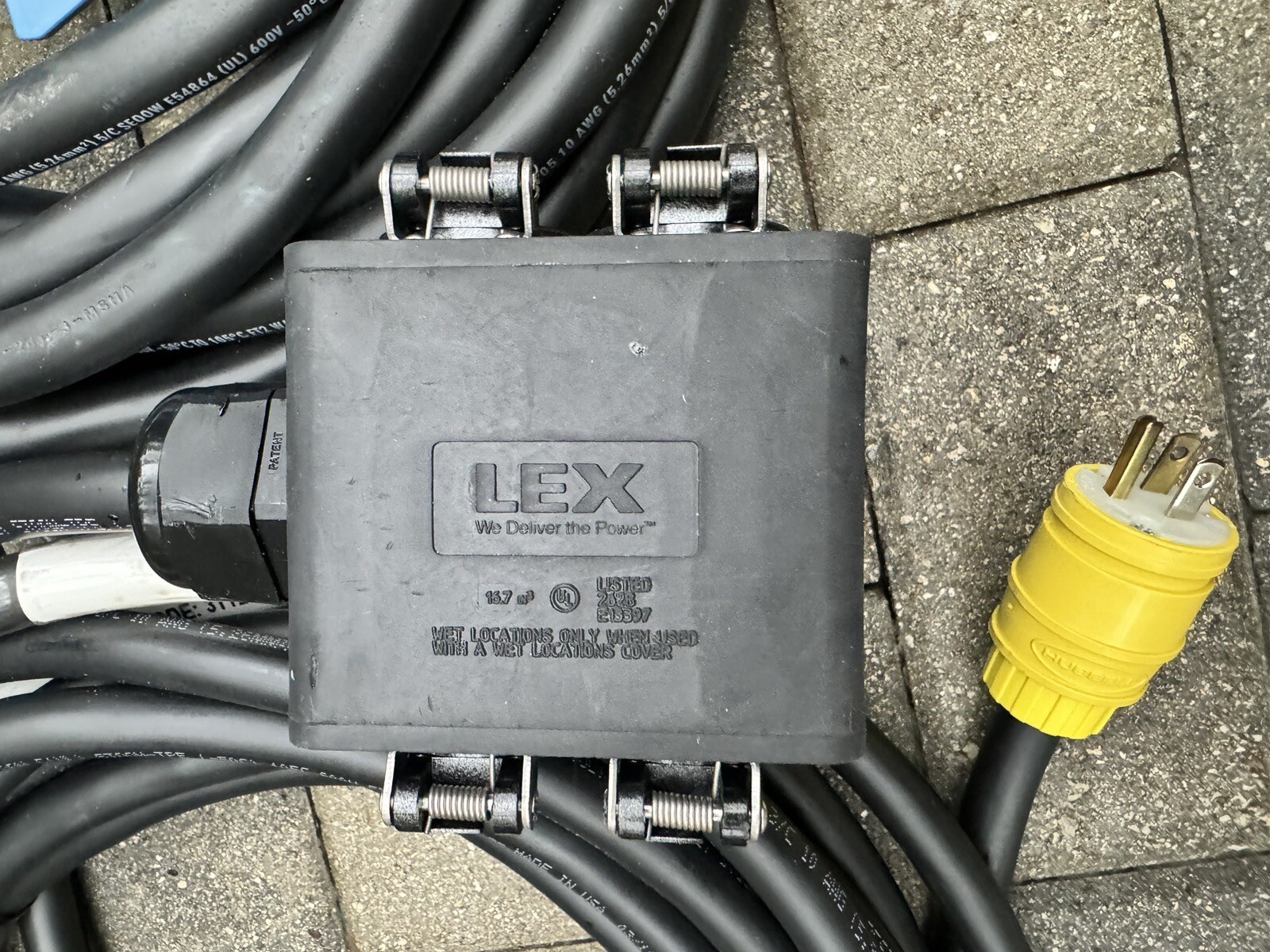 LEX DB-30NA-AQQ-S3 5kw 30amp Power Distribution Box w/ Two 50’ 10 AWG Cables
