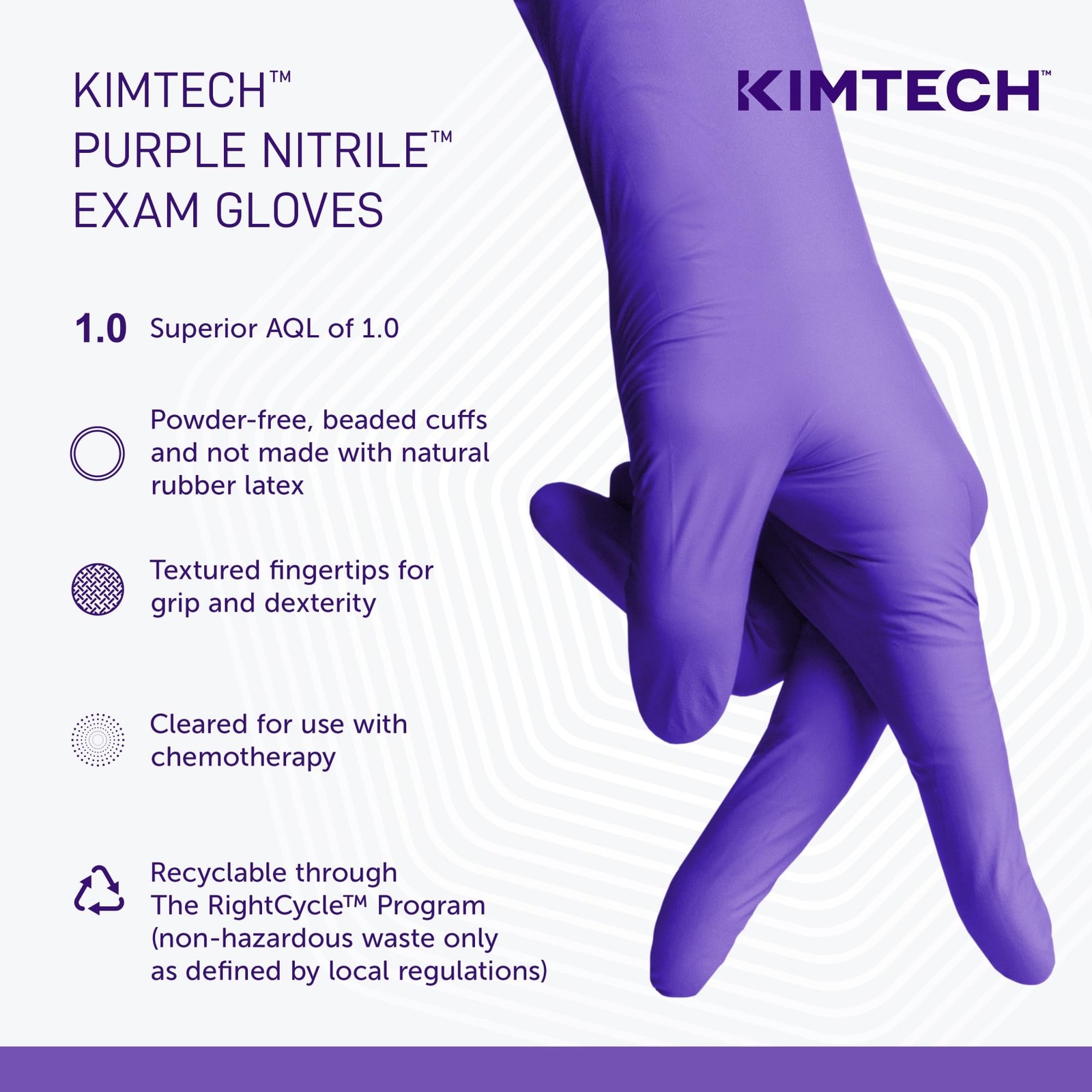 ® Safeskin Purple Nitrile Exam Gloves, Medium, Purple, Of 100