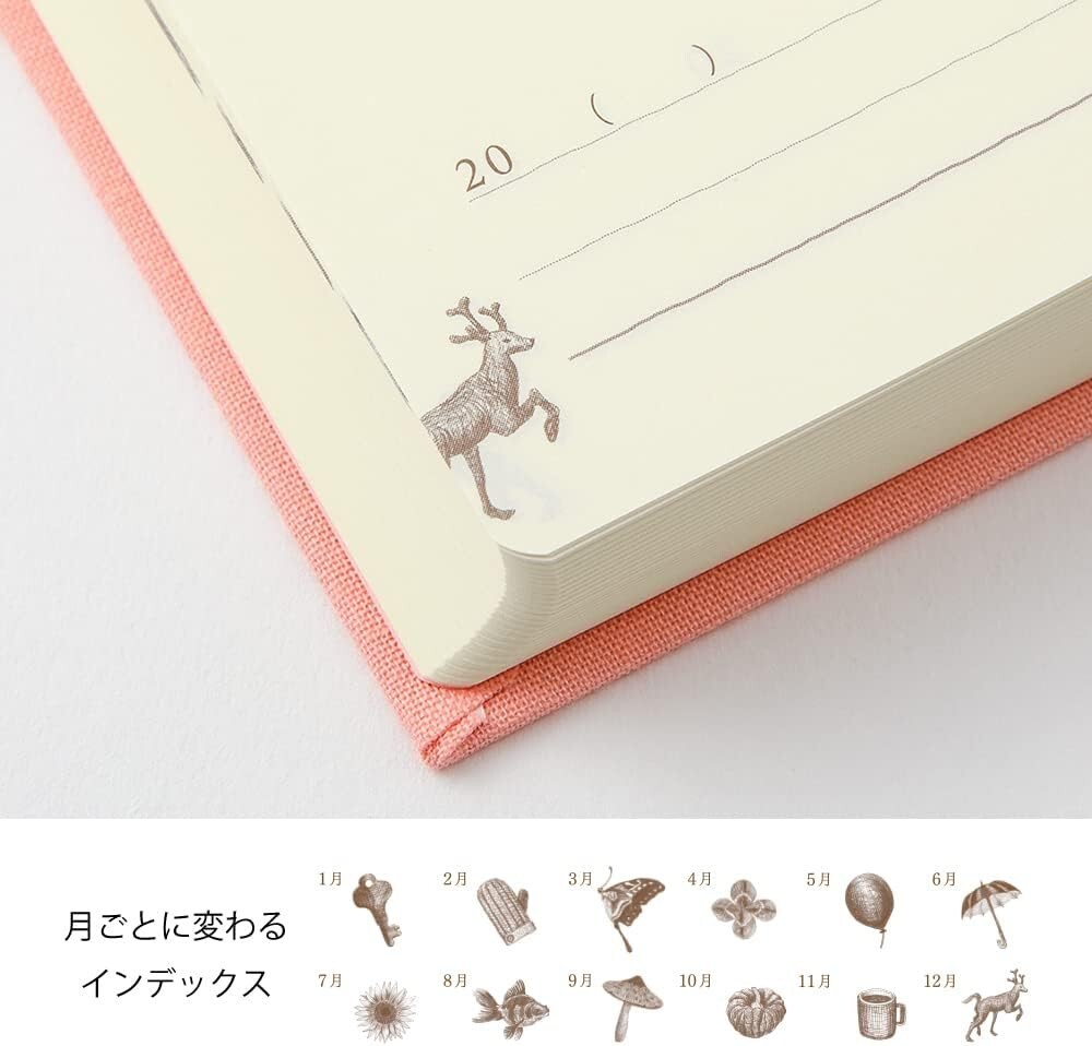Midori 12901006 Diary 3 Years Consecutive Door Mini Pink JAPAN